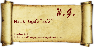 Wilk Győző névjegykártya